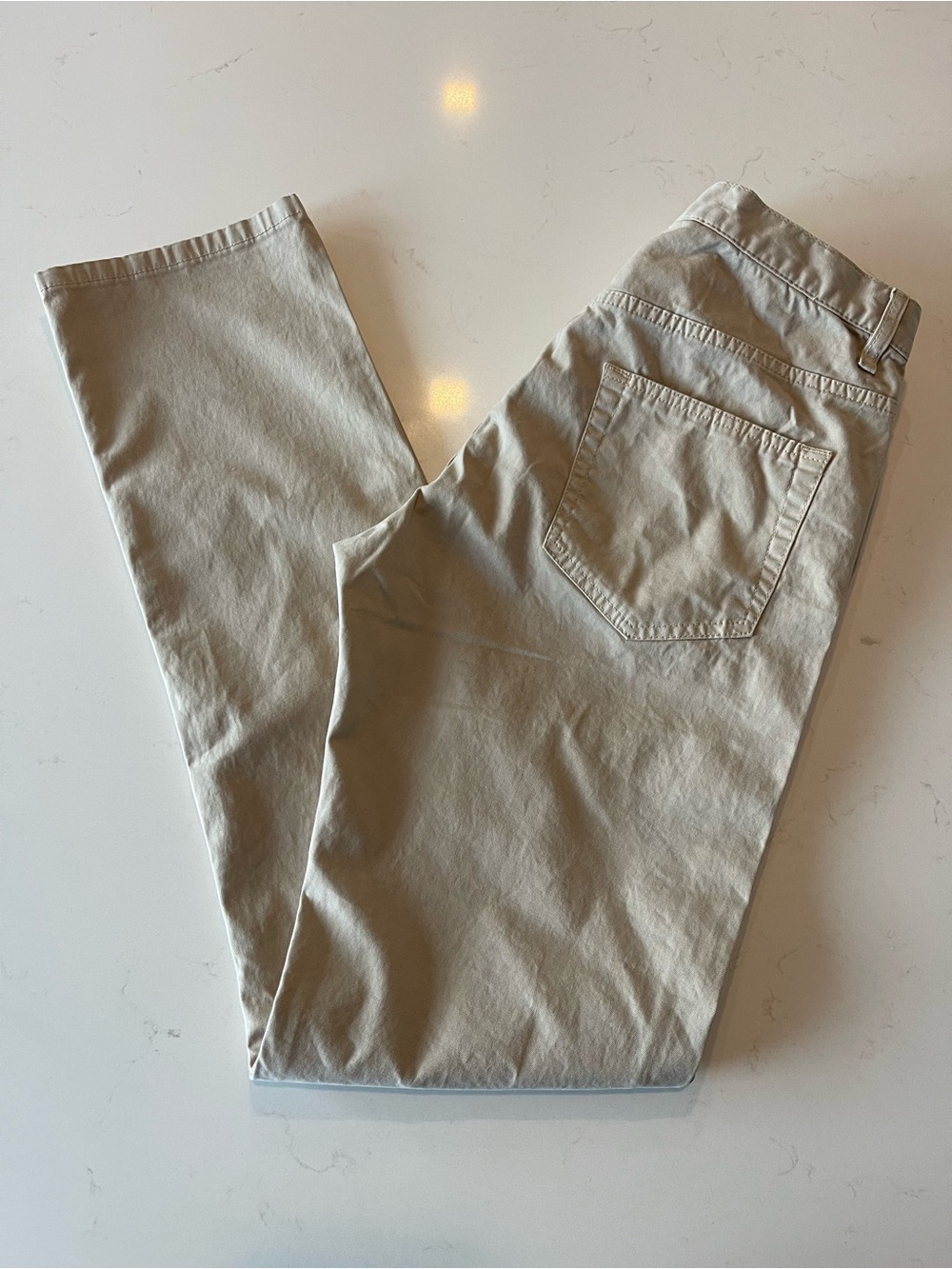 National Standards Beige Straight-Leg Cotton Pants